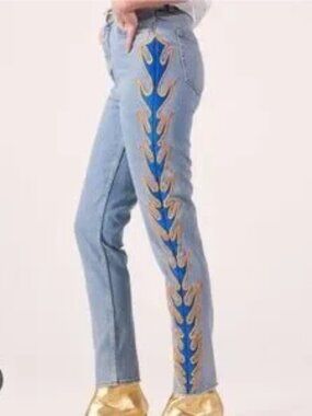 Sandro flame jeans Sz 40 Fr fit small